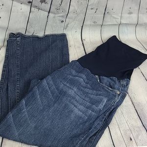 Like new maternity full panel straight leg jeans